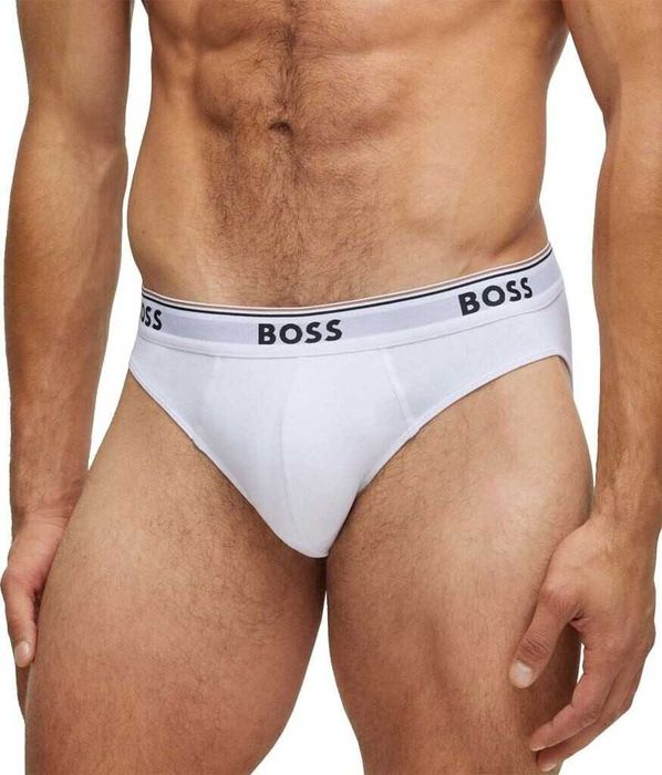 HUGO BOSS slipki 3 PAK slipów męskich WHITE