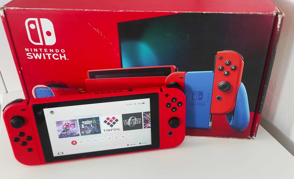 Nintendo Switch -  Edição Limitada Mario -  Desbloqueada CFW
