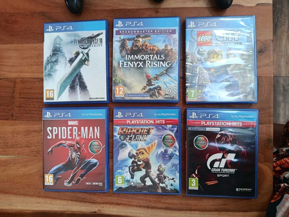 PlayStation 4 Pro 1 m— consola, comandos e 6 jogos