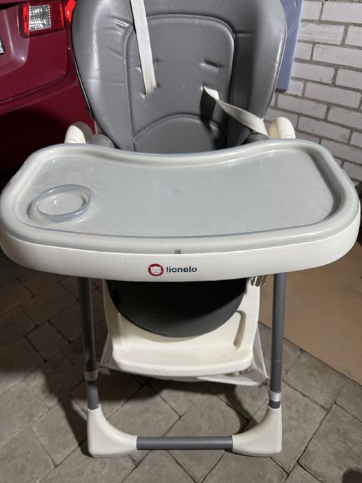 Стілець для годування  годувальний столик Lionelo Linn Plus Grey
