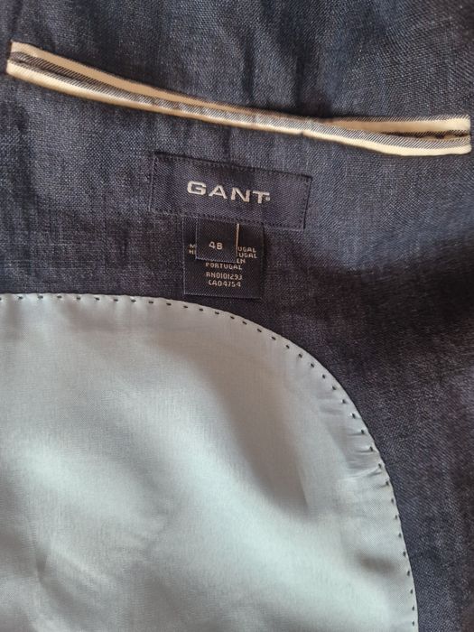 Blazer Gant azul homem, 100% linho, n.º 48