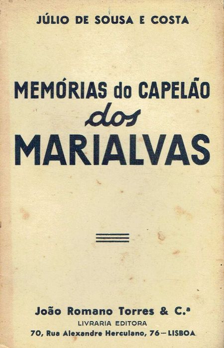 16761
	
Memoirs of the Chaplain of the Marialvas
Júlio de Sousa e Costa