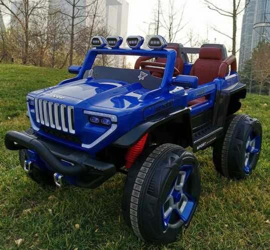 Auto na akumulator Terenowe MEGA 2 silniki 45 W 12 volt Skóra, LED