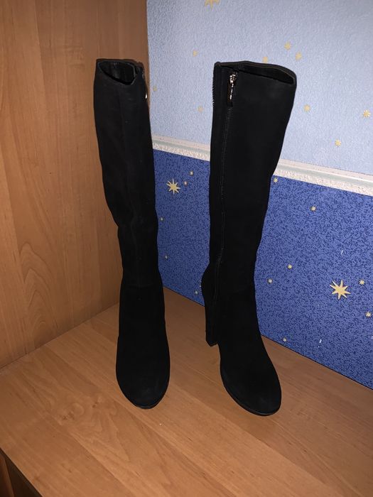 Сапоги натуральный замш