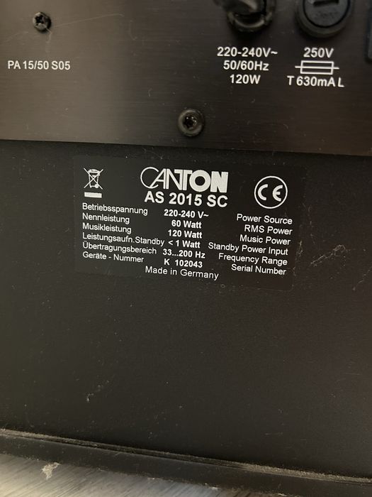 Сабвуфер Canton AS 2015 SC