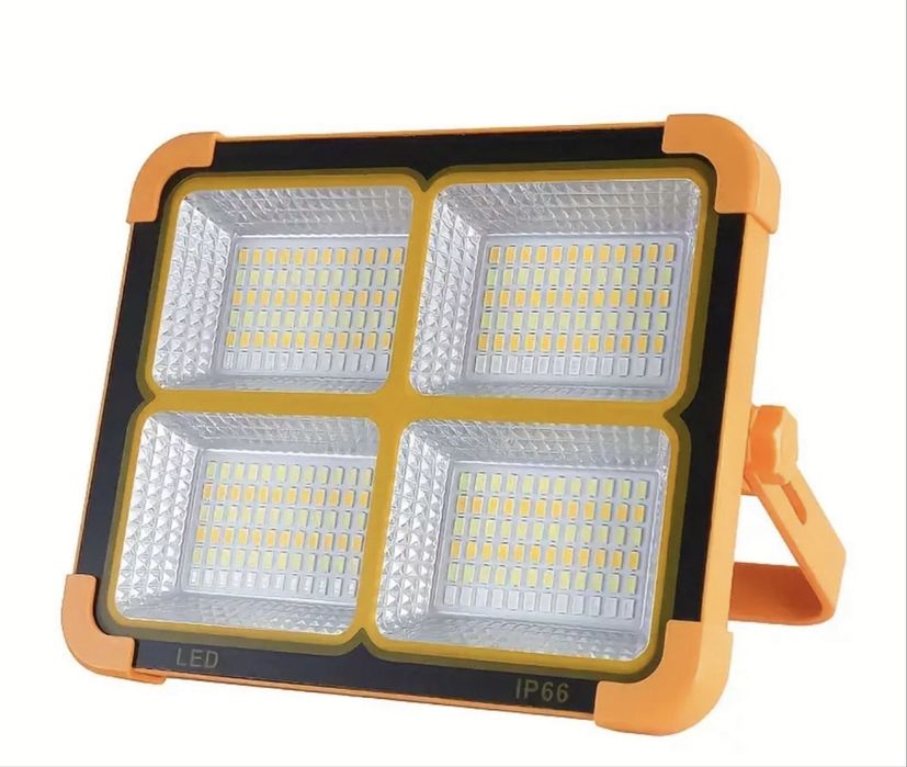 Прожектор LED 2в1 з акумулятором та сонячною панеллю