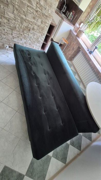 Kanapa Sofa rozkladana ciemnozielona