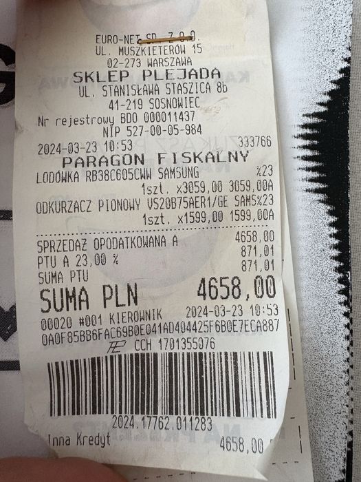 Lodowka Samsung RB38C605CWW no frost biala