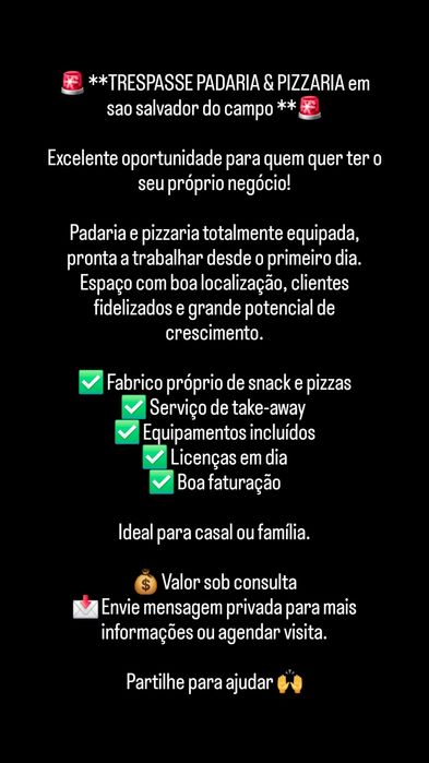 Trespasse de pao quente pizzaria