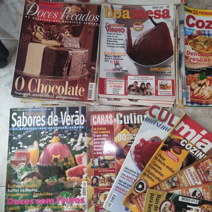 Revistas culinária e receitas +- 200 unidades