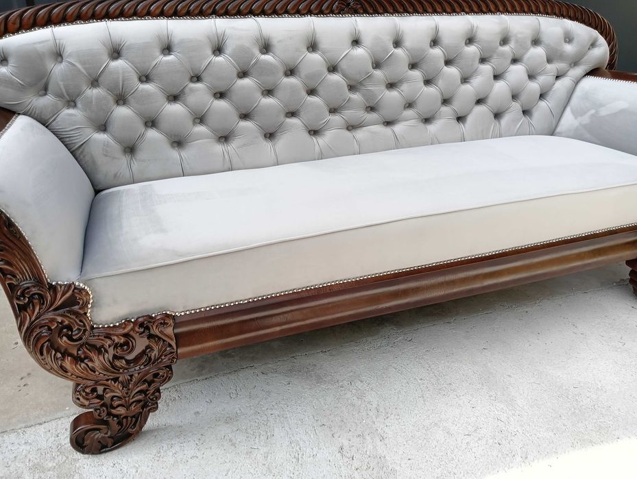 Kanapa sofa Biedermeier antyk po renowacji