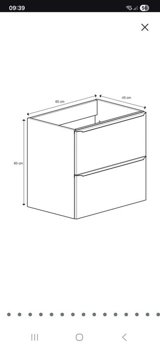 Szafka pod umywalkę GoodHome Imandra wisząca 60 cm biała