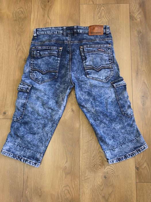 DTGreen Jeans – spodenki jeansowe bojówki męskie W34.