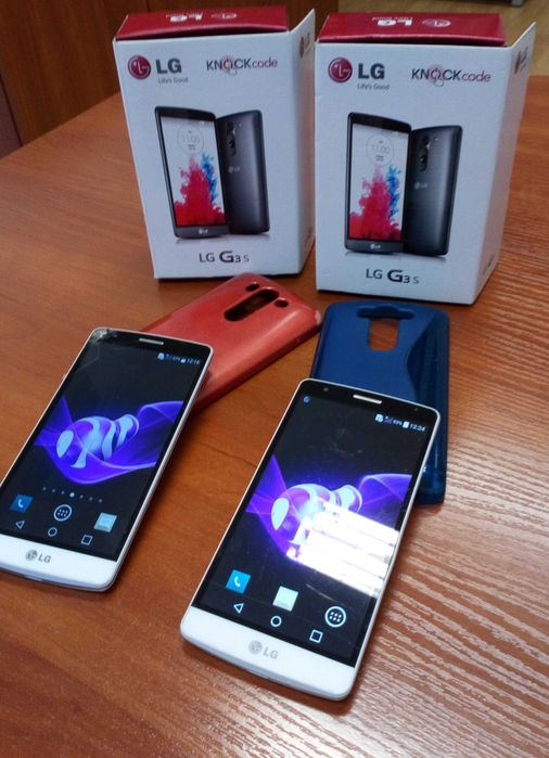 LG G3s dwie sztuki, białe, używane