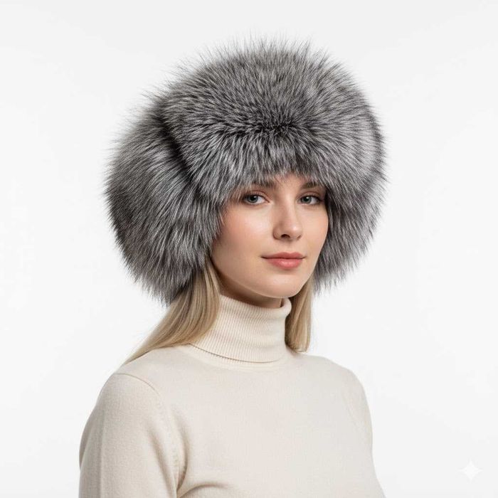 Шапка Хутряна з песця, чорнобури, андатри, кролика