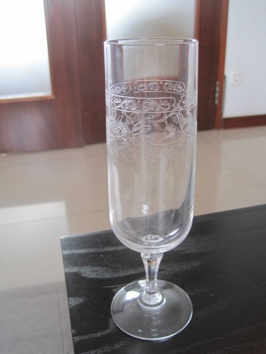 Conjunto de copos de cristal