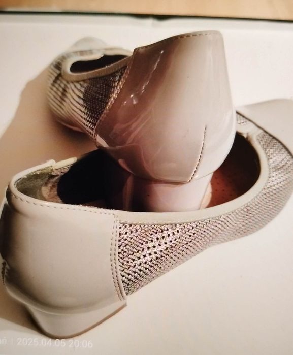 Półbuty damskie popielate