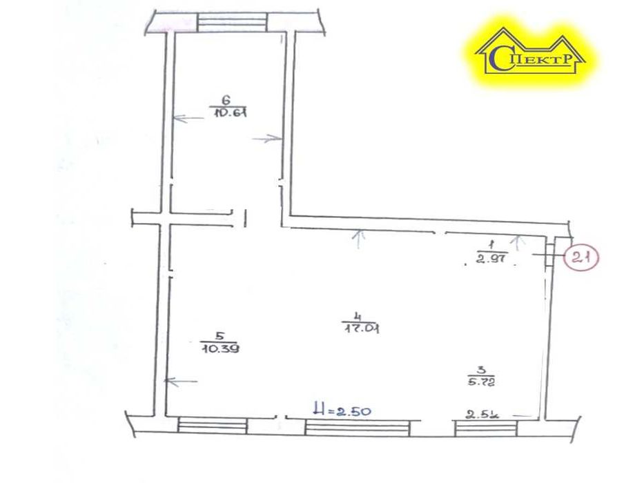 3кімнатна квартира під капітальий ремонт соц місто 1 поверх