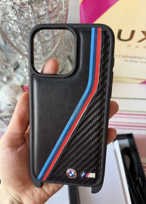 Case BMW M do iPhone 15 pro max czarne że smyczą