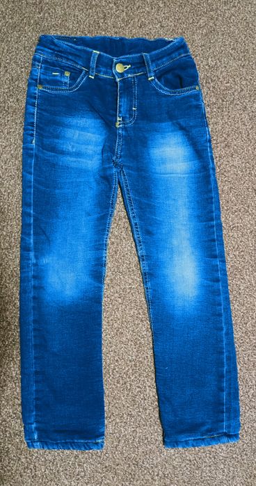 Утеплені джинси з хутром на резинці  дитячі зимові 7-9 років