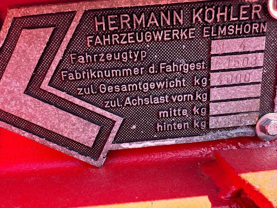 ZAREJESTROWANA Przyczepa dłużyca KOHLER 4T stali drutu słup A/10