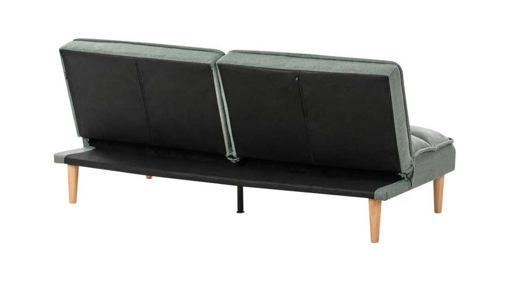 Sofá-cama Beliani 3 lugares SILJAN Tecido Verde claro
