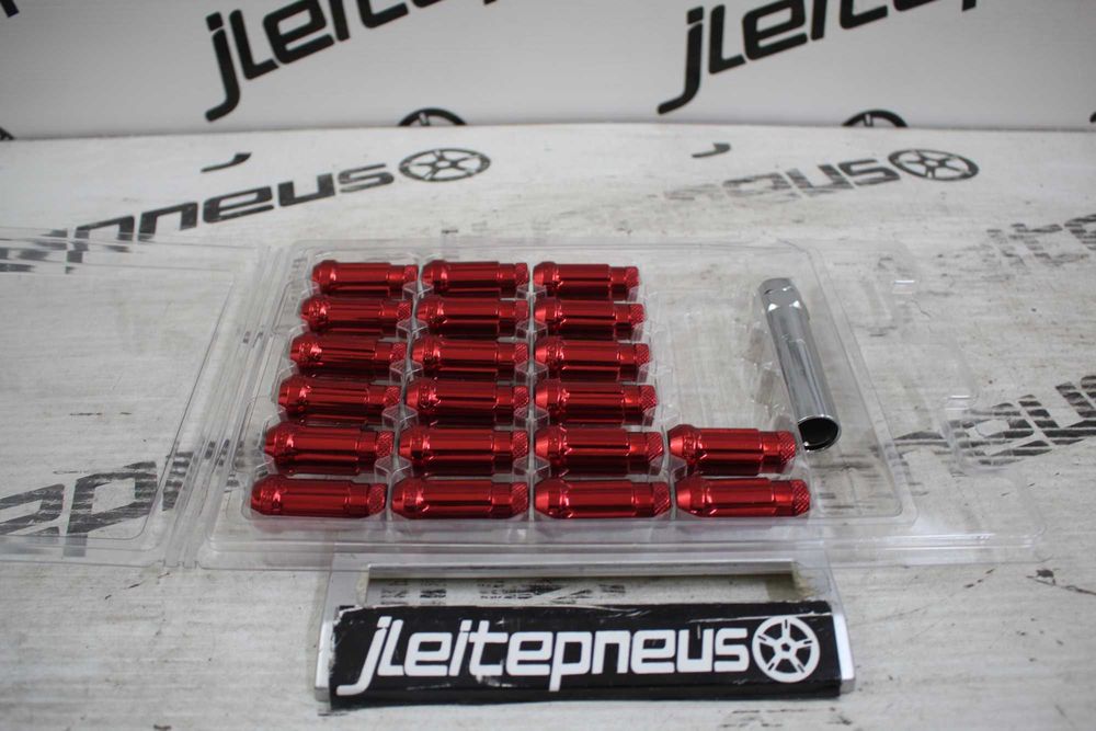 Kit Porcas Compridas Japan Racing 12x1.50 - Vermelho