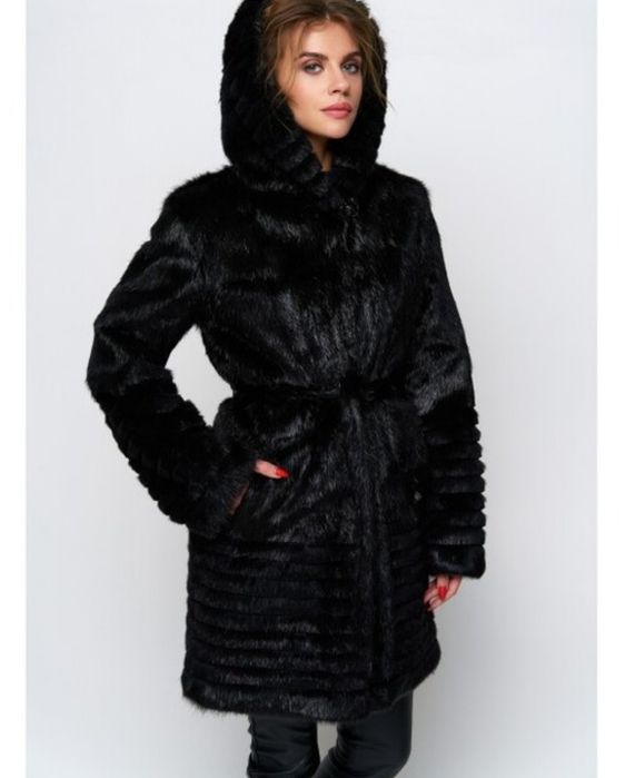 Шуба из меха стриженой нутрии.