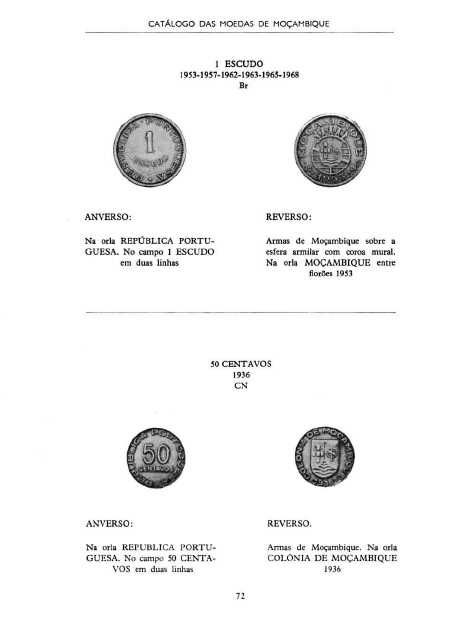 Moçambique  - - - Catálogo de Moedas de Moçambique - - Livro de Moedas
