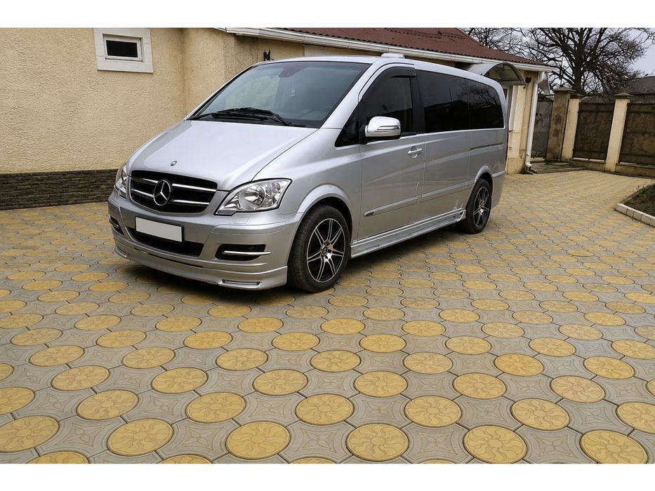 Mercedes Vito W639 2004-2014 рр. Накладка на бампер BRB V1 (під фарбування) 2004-2010 рік