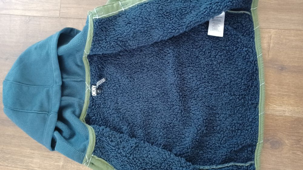 Bluza w kratę z kapturem DKNY 104/110