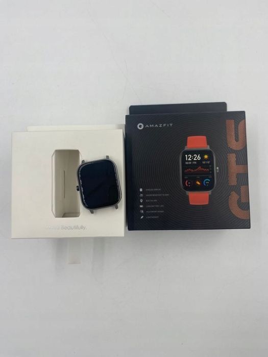 uszkodzony smartwatch amazfit gts czerwony gps 5 atm amoled  opis