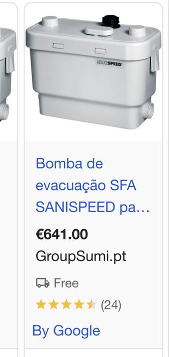 Bomba de evacuação Sanispeed