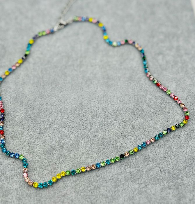 Colar Riviera 3mm em Aço Inoxidável – Banho Ouro 18k