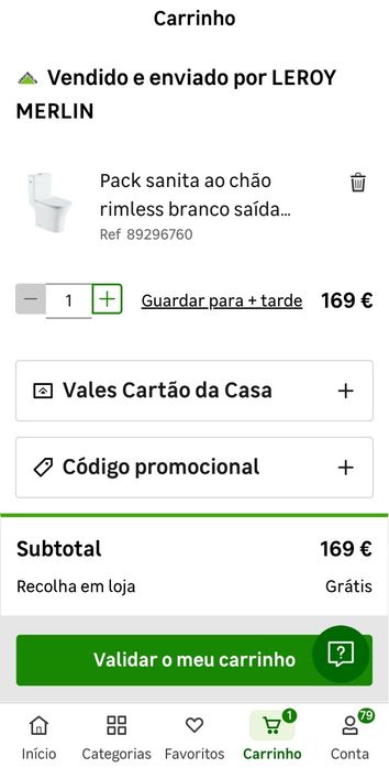 Sanita ao Chão Strohm Gloria Rimless Completa – Como Nova