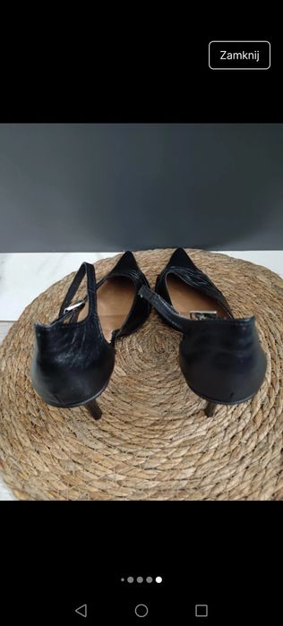 Szpilki wysokie czarne boho Vintage eleganckie retro lekkie wygodne