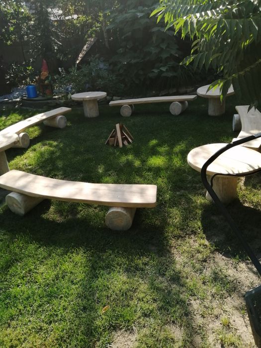 Ławki , ognisko impreza w plenerze