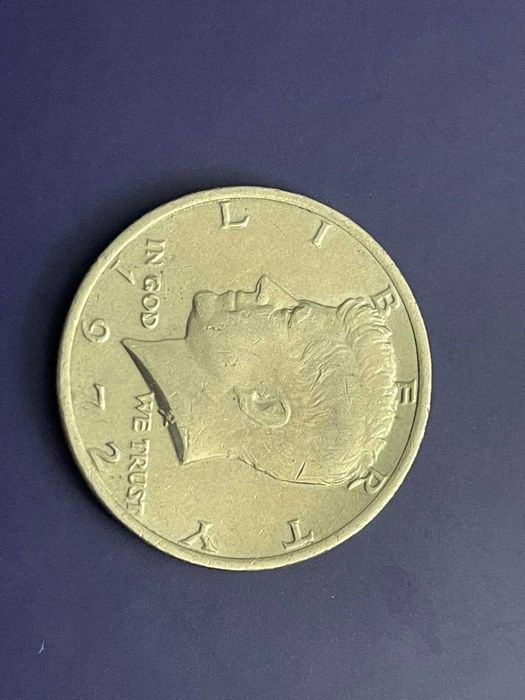 Монета 50 центов США Кеннеди  ( 1/2 доллара, half dollar )