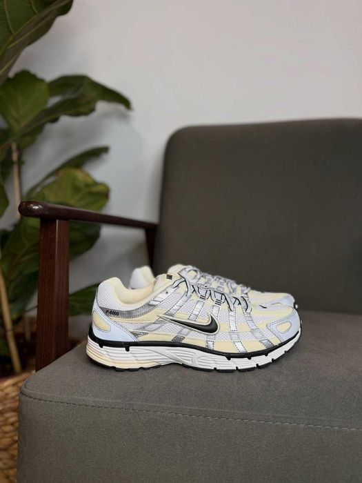 Кроссовки Мужские Nike P6000 White/Yellow /Кросівки Чоловічі Найк Р 6000 Coconut Milk
