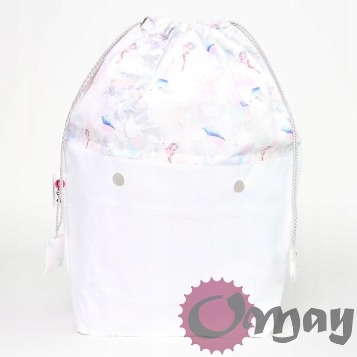 organizer worek do OBAG STANDARD pastel ptaszki 2 kieszenie komin OMAY