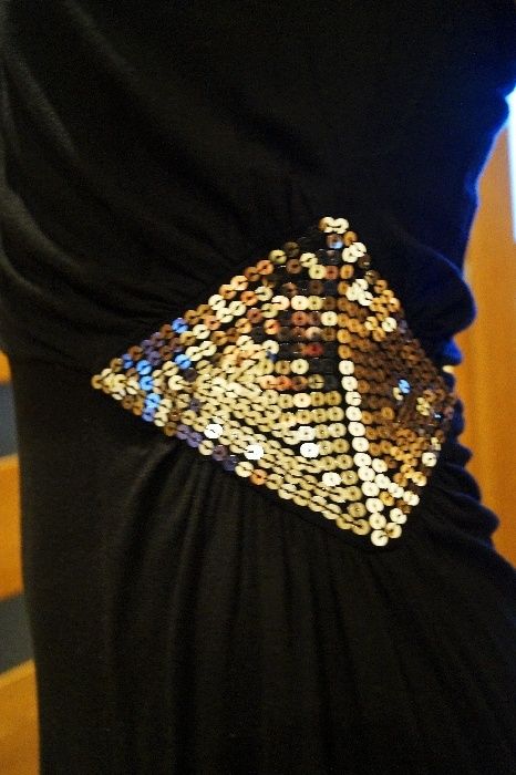 Sukienka koktajlowa czarna, rozm. S / M świeta, sylwester