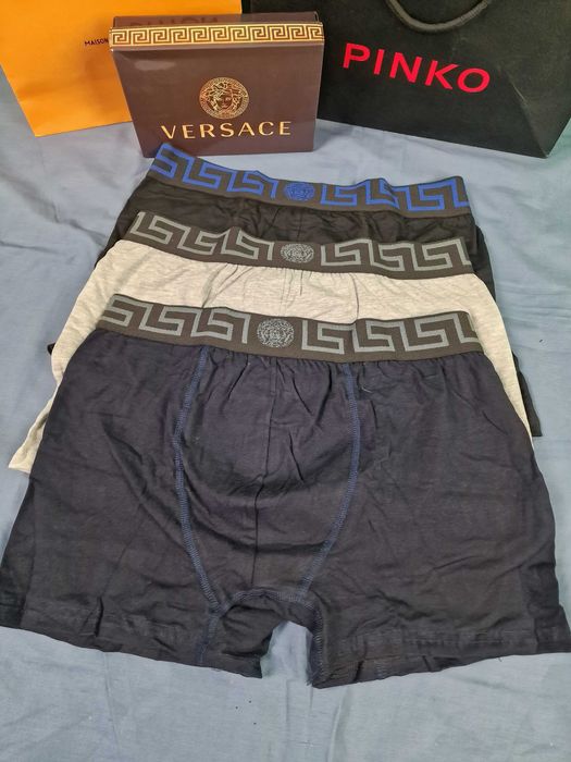 Męska bielizna 3pak Versace bokserki kolory M-XXL premium