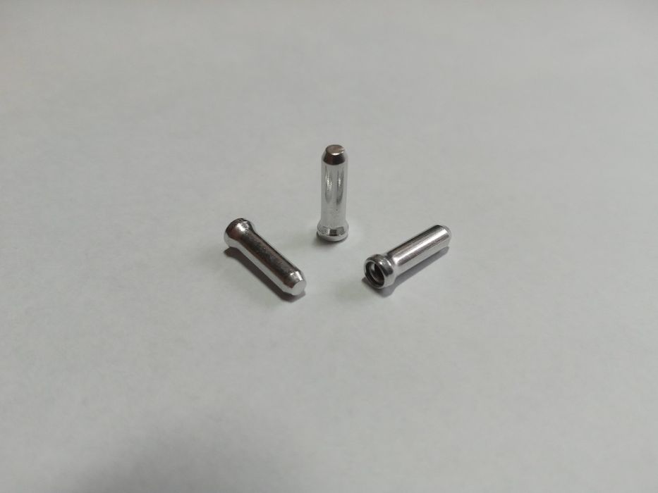 Końcówki linki przerzutki/hamulcowej srebrne 10szt
