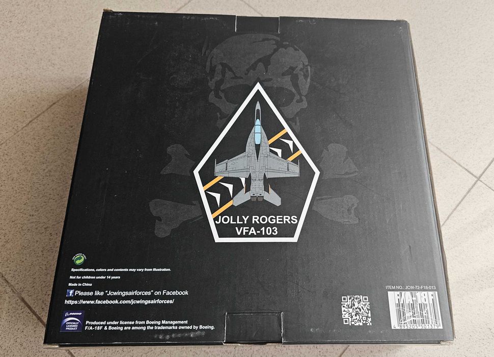 F/A-18 Super Hornet Jolly Rogers – JC Wings – VFA-103 – 1:72 – NOVO