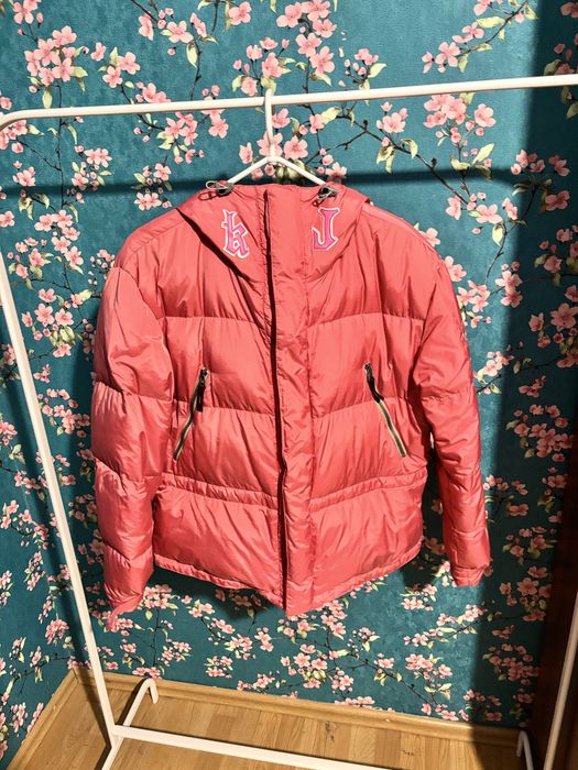 Куртка пуховик рожева натуральний пух