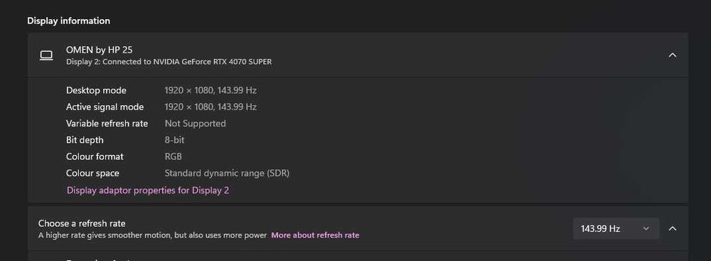 Monitor Gaming HP OMEN (25'' - 1 ms - 144 Hz - FreeSync)
