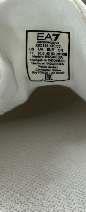 Buty męskie białe sneakersy Emporio Armani