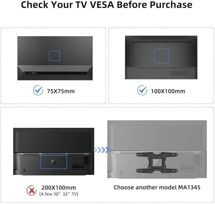 Uchwyt ścienny do TV / monitora Suptek MA2720 | 15-32" | VESA | Powystawowy