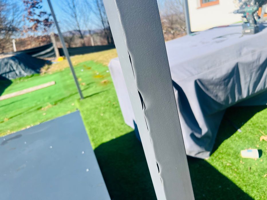 Pergola ogrodowa - aluminium szara