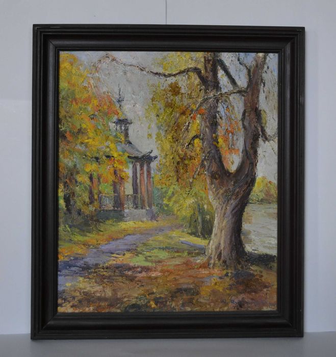 Obraz olejny olej na płótnie Wilanów Chińska Altana Rutkowski 65x56 cm